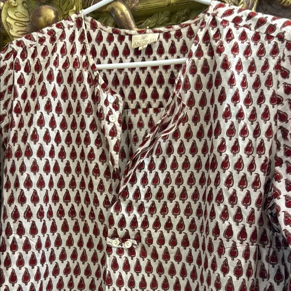 Anohki 100% cotton Patterned Tunic coverup - Picture 2 of 4